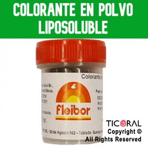 F.COLORANTE POLVO LIPOSOLUBLE VERDE 5GR x 4